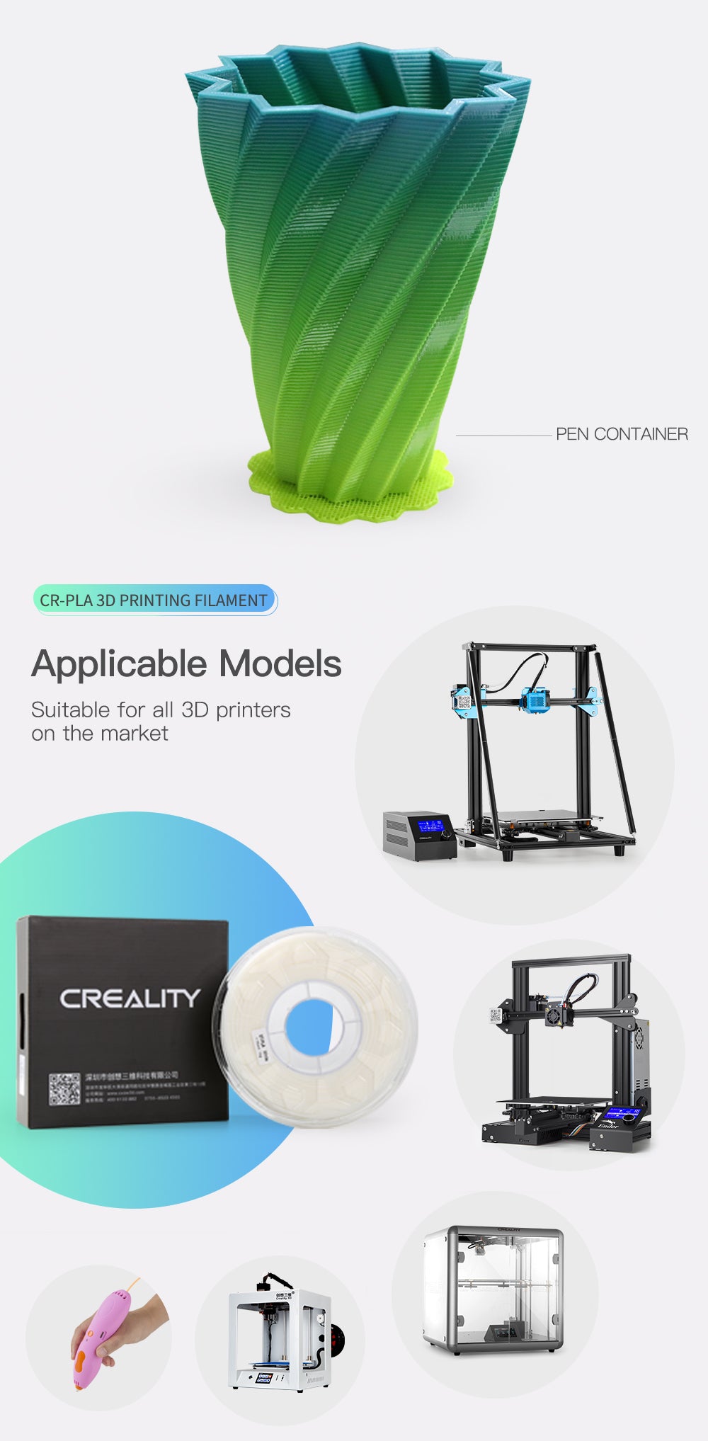 Creality CR PLA 3D Printer Filament